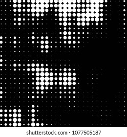 Spotted monochrome vector background. Abstract halftone illustration pattern. Vintage texture
