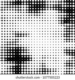 Spotted monochrome vector background. Abstract halftone illustration pattern. Vintage texture
