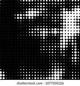 Spotted monochrome vector background. Abstract halftone illustration pattern. Vintage texture
