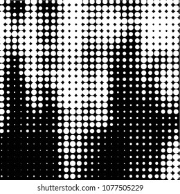 Spotted monochrome vector background. Abstract halftone illustration pattern. Vintage texture
