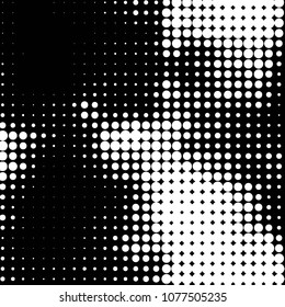 Spotted monochrome vector background. Abstract halftone illustration pattern. Vintage texture
