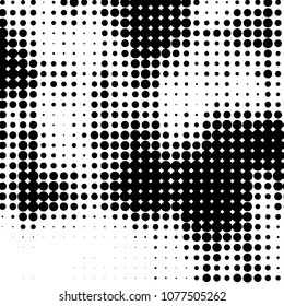 Spotted monochrome vector background. Abstract halftone illustration pattern. Vintage texture

