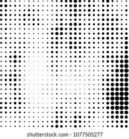 Spotted monochrome vector background. Abstract halftone illustration pattern. Vintage texture
