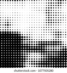 Spotted monochrome vector background. Abstract halftone illustration pattern. Vintage texture
