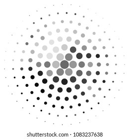 Spotted monochrome vector background. Abstract halftone illustration pattern. Vintage texture
