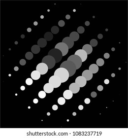 Spotted monochrome vector background. Abstract halftone illustration pattern. Vintage texture

