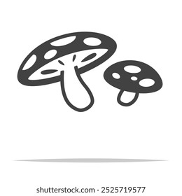 Spotted mushrooms icon transparent vector isolated