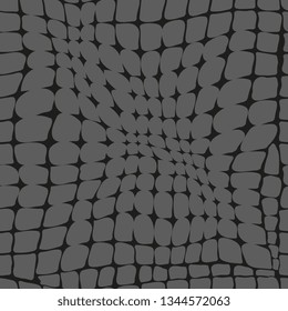 Spotted ornament. Seamless abstract background. Skin texture. Spots of different sizes. Vector graphics