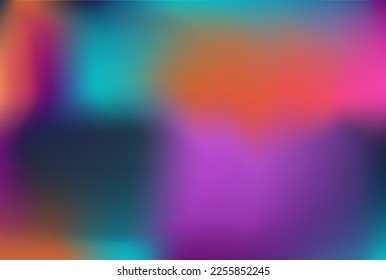 Spotted pattern amethyst lilac bright violet apricot wallpaper. Mockup for advertisement cards post calendar sample price list brochure labels. Organic shape. Neon orange navy blue gradient background