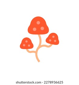 A spotted poisonous mushroom. Vector illustration on white background.