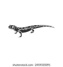 Spotted Salamander Icon Silhouette Illustration. Animals Vector Graphic Pictogram Symbol Clip Art. Doodle Sketch Black Sign.