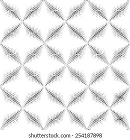 Spotted seamless abstract geometric pattern. Halftone vector illustration background.
