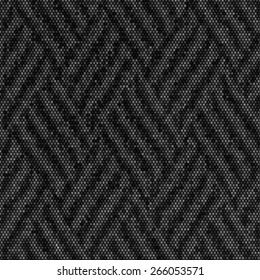 Spotted seamless grunge weaving abstract line background halftone effect. Polka dot textile vector illustration