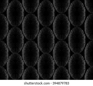 Spotted seamless oval abstract halftone vector illustration background. Geometric round ring polka dot pattern