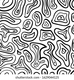 Spotted seamless pattern. Fashion 80-90s. Black and white textures - Vector
