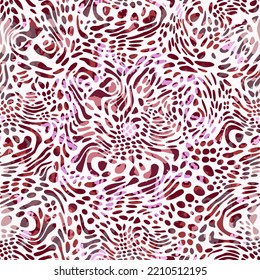 Spotted seamless pattern. Freeform organic shapes. Stylish structure of natural spots. Decorative ornament. Fashion print, fabric texture.