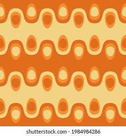 Spotted seamless pattern for textiles, web, advertising, prints and any design projects. Retro rounded shapes will decorate any surface or thing and make it attractive.