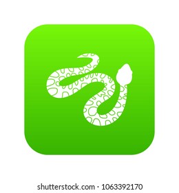 Spotted snake icon digital green for any design isolated on white vector illustration