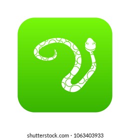Spotted snake icon digital green for any design isolated on white vector illustration