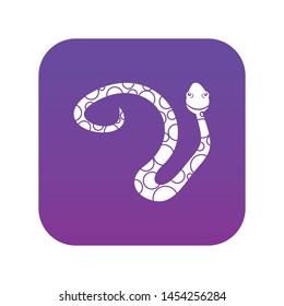Spotted snake icon digital purple for any design isolated on white vector illustration