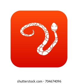 Spotted snake icon digital red for any design isolated on white vector illustration