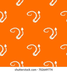 Spotted snake pattern repeat seamless in orange color for any design. Vector geometric illustration