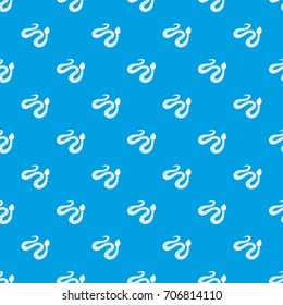 Spotted snake pattern repeat seamless in blue color for any design. Vector geometric illustration