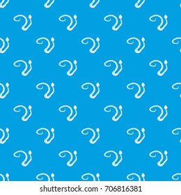 Spotted snake pattern repeat seamless in blue color for any design. Vector geometric illustration