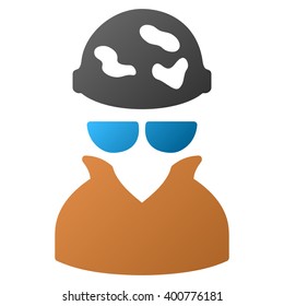 Spotted Spy vector toolbar icon for software design. Style is a gradient icon symbol on a white background.