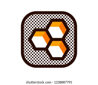 spotted square honeycomb design