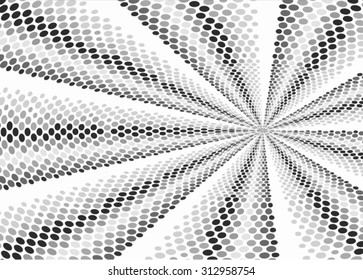 Spotted star shine background. Retro line vector illustration pattern