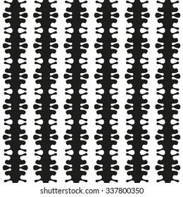 Spotted strip monochrome pattern, seamless vector background.