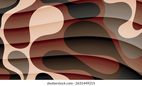 Spotted striped background in beige brown tones. An excellent illustration for advertising, posters, postcards, business cards, corporate attributes and your other projects. Vector.
