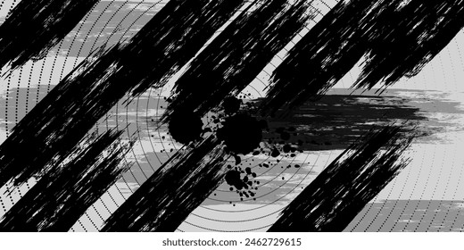 Ilustración de medio tono de fondo de Vector abstracto de remolino manchado. Ondulación de medio tono en agua con círculos concéntricos. Ilustración de manchas. eps 10