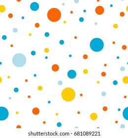 Spotted texture - polka dot circles vector background.