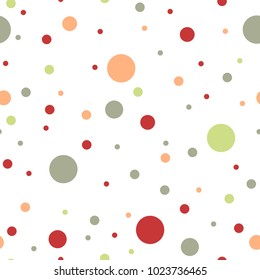 Spotted texture - seamless polka dot circles vector background.