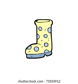 spotted wellington boot cartoon