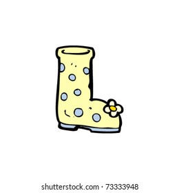 spotted wellington boot cartoon