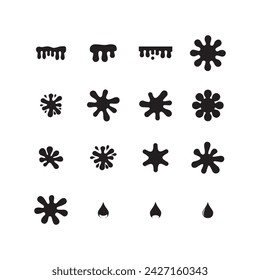 spotting set icon vector, blood spots eps 10 