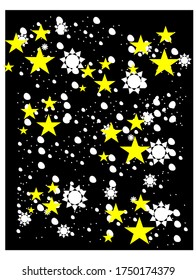 spotting star vector illustration template