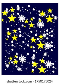 spotting star vector illustration template