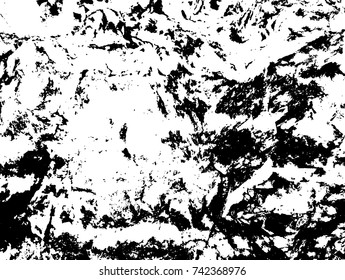 Spotty surface. White, black background.