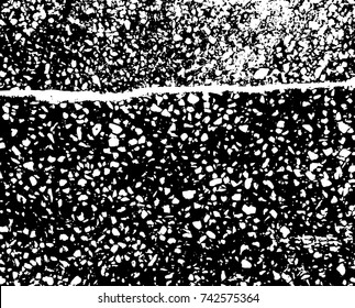 Spotty surface. White, black background.