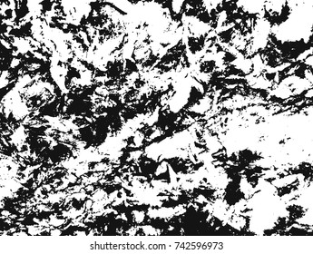 Spotty surface. White, black background.