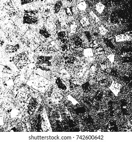 Spotty surface. White, black background.