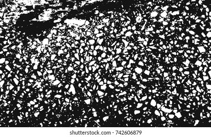 Spotty surface. White, black background.