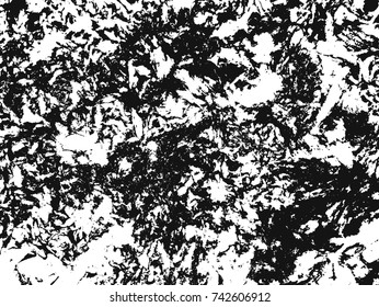 Spotty surface. White, black background.