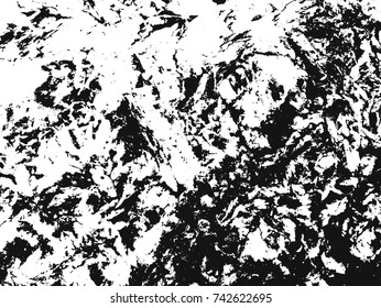Spotty surface. White, black background.