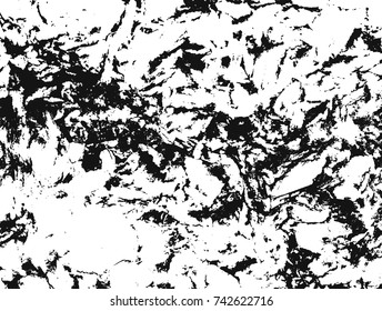 Spotty surface. White, black background.