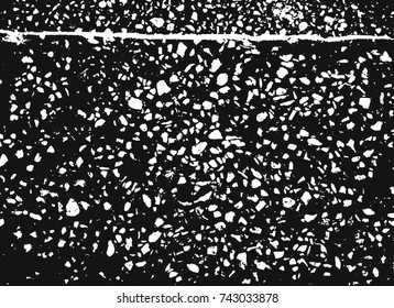 Spotty surface. White, black background.